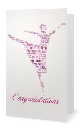 Dance Card Congratulations - Dancer Silhouette