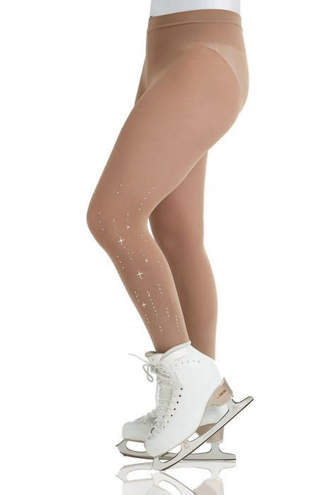 Mondor - Child's Skating Tights, Footed Genuine Swarovski