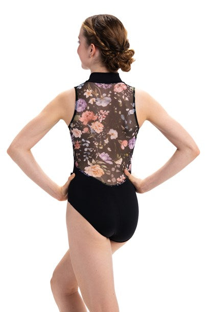 Ainsliewear - Child's Zip Front Leotard with Flora Print