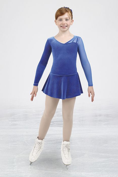 Mondor - Child's Long Sleeved Glittering Skating Dress