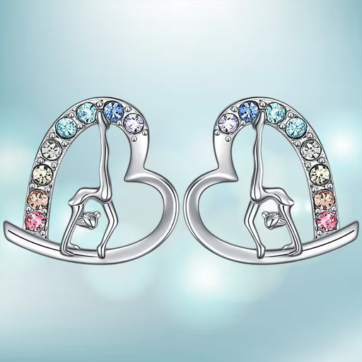 Acro/Gymnastics Heart Earrings