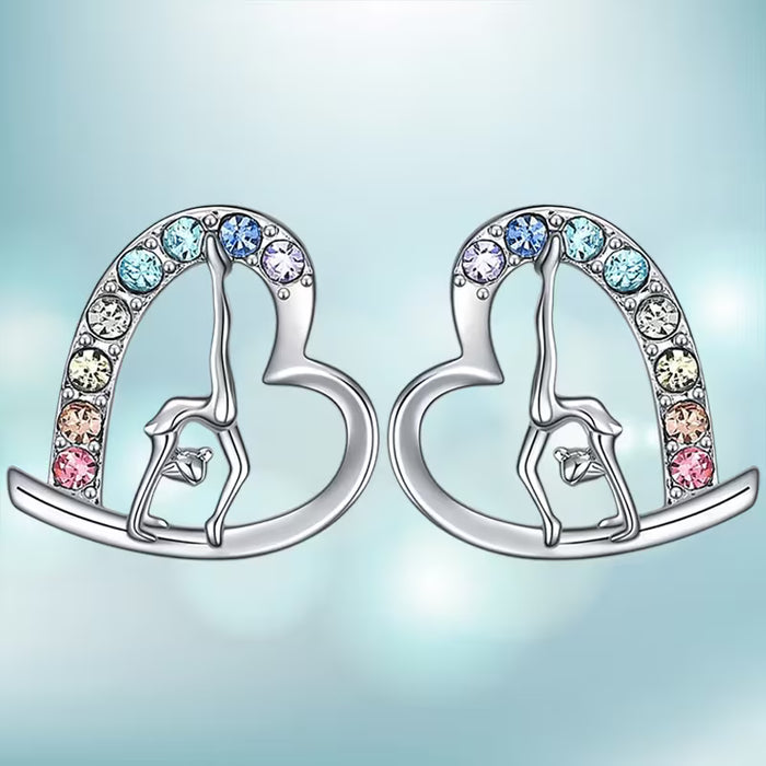 Acro/Gymnastics Heart Earrings