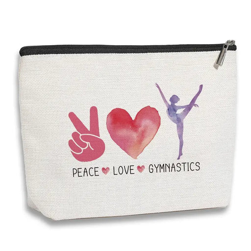 Peace Love Gymnastics Makeup Bag