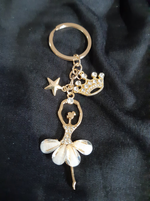 Ballet Dancer with Crown Keyring