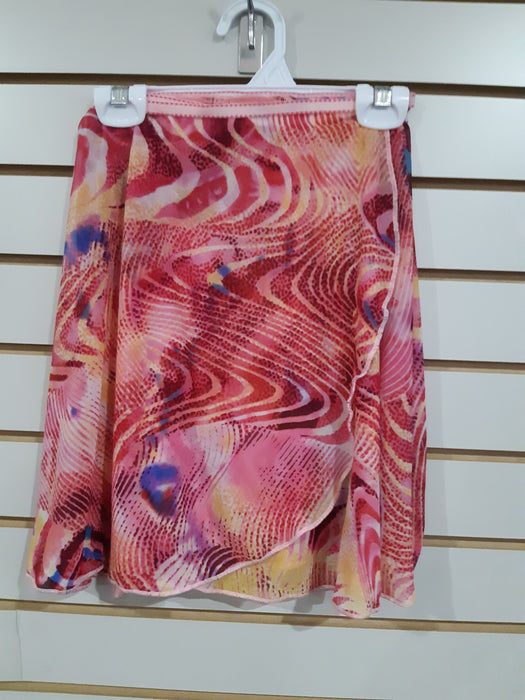 Adult Wrap Skirt - Pink Abstract