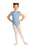Danznmotion - Kids Gillian V-Neck Bow Print Leotard - Cornflower Blue