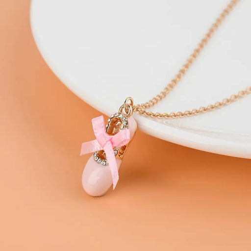 Ballet Slipper Necklace - Golden