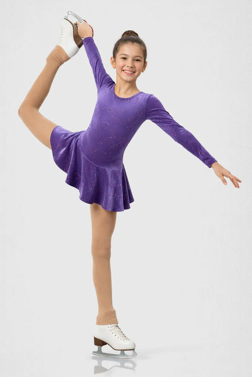 Mondor - Child's Born To Skate Icy Purple Skating Dress - 6X-7
