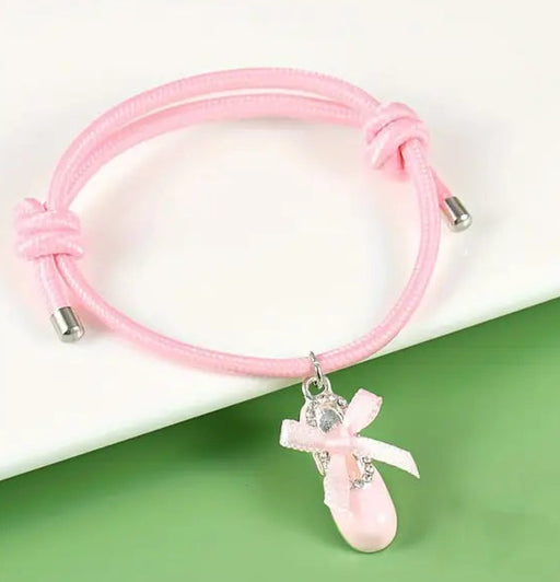 Ballet Shoe Bracelet - Silver
