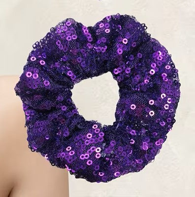 Purple Sequin Scrunchie