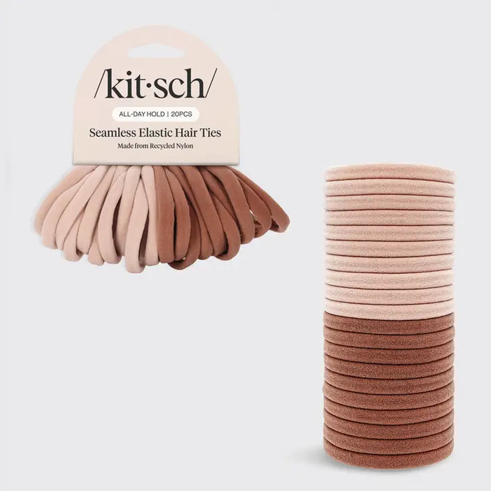 Kitsch - Eco-Friendly Nylon Elastics 20pc Set - Blush