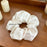 White Rhinestone Scrunchie