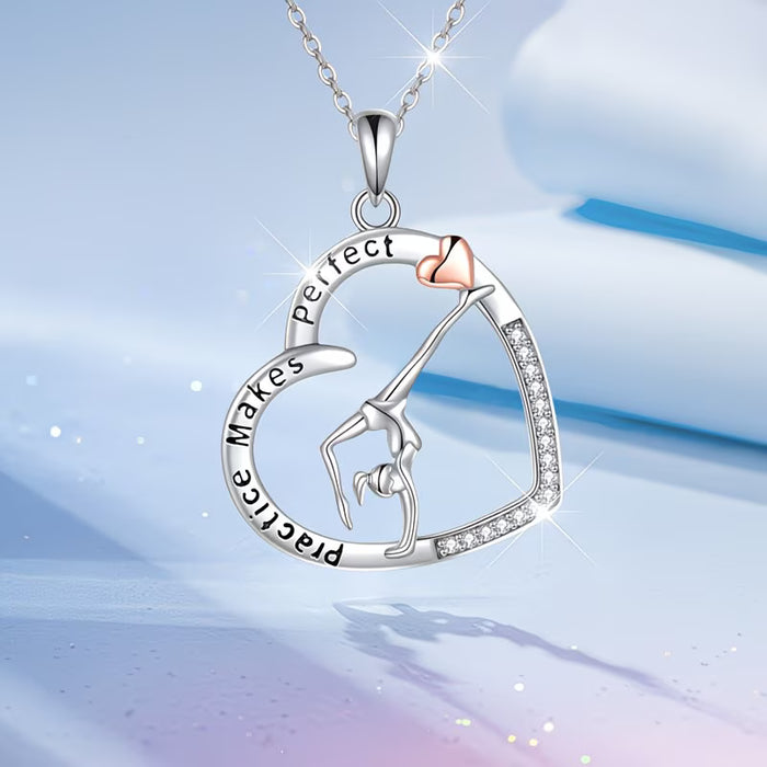 Practice Makes Perfect Gymnast Necklace