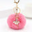 Ballerina Keyring With Pouf - Dark Pink