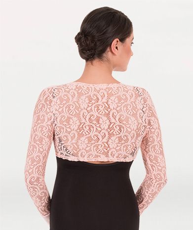 Body Wrappers - Adult Long Sleeve Crop Pullover W/Lace Back