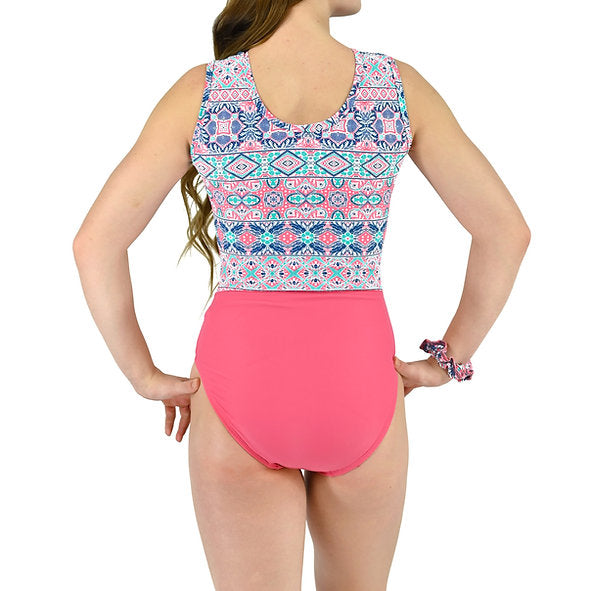 DNA - Child's Switch Split Tank Print Leotard - Gala