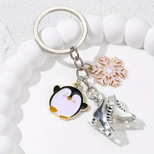 Skate and Penguin Keyring