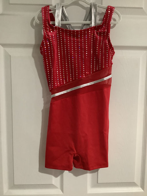 Body Wrappers - Child's Gymnastics Biketard - Red