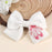 Hair Bow with Embroidered Ballet Slippers