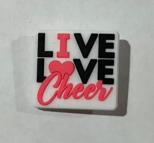 Jibbitz Cheer Live Love Cheer Pink