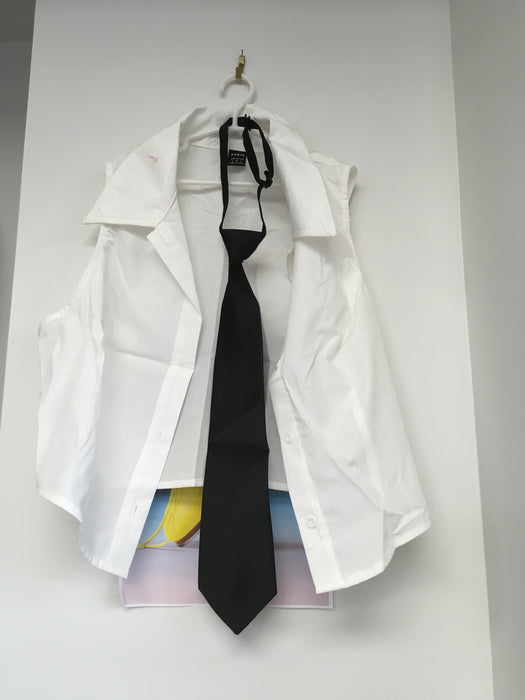 Adult Small Sleeveless Shirt and Tie - Costume - NEW **
