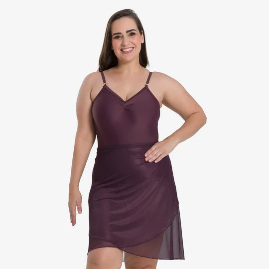 SoDanca - Adult Curvy Naarah Skirt - Hot Chocolate