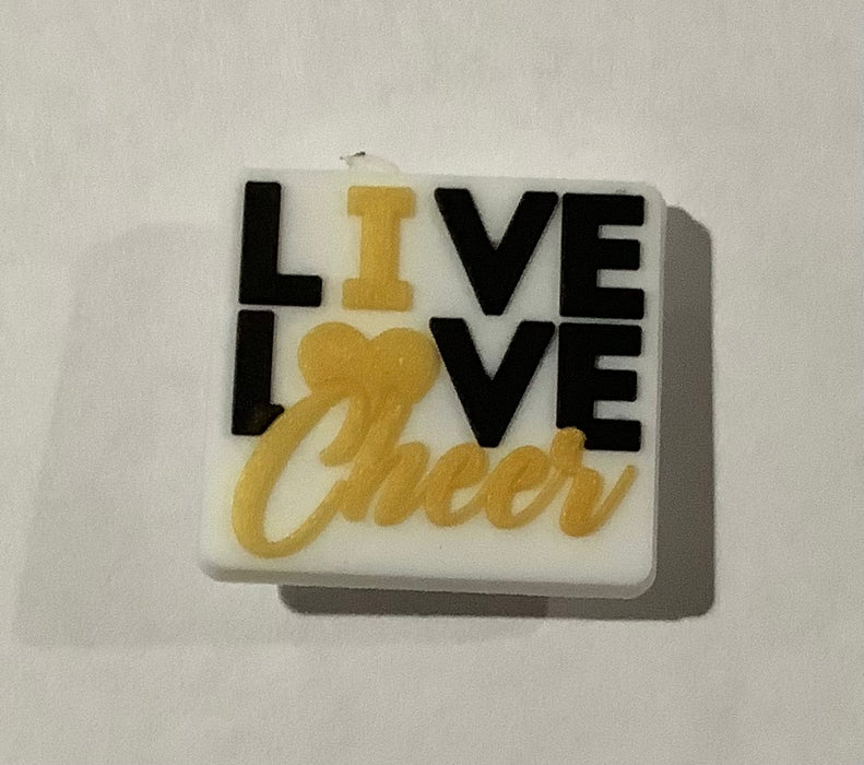 Jibbitz Live Love Cheer Gold