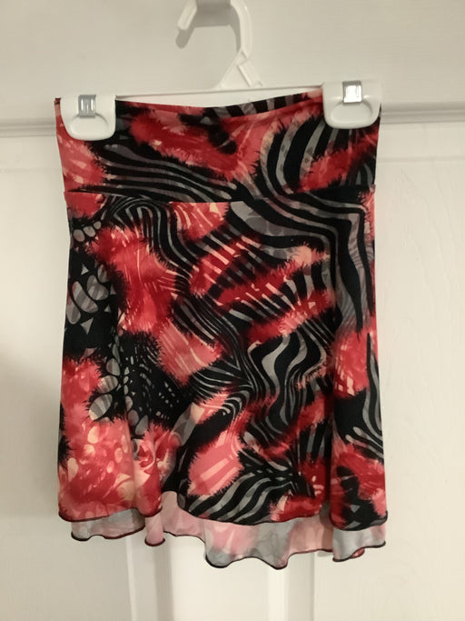 Adult Pull on Skirt - Crimson and Black