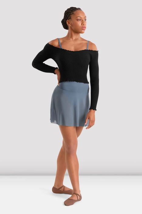 Mirella - Adult Adagio Mesh Skirt - Dusty Grey