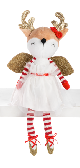 Ganz - Reindeer Shelfsitter - White and Red