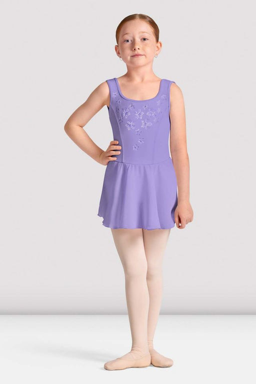 Bloch - Child's Print Front Tank Dress Leotard - Lilac