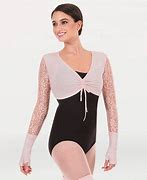 Body Wrappers - Adult Long Sleeve Crop Pullover W/Lace Back