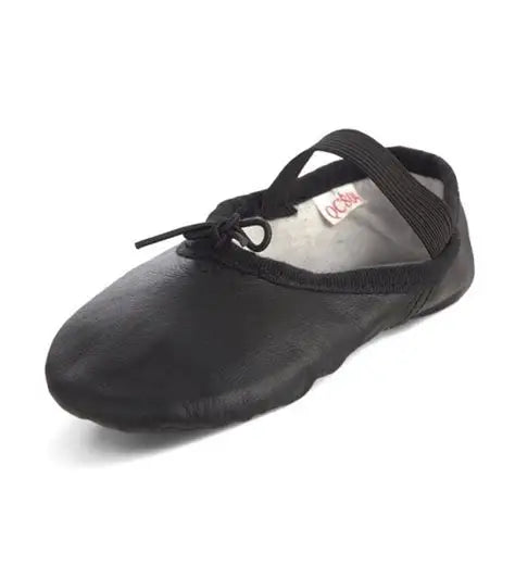 Sansha - Toddler/Child's Leather Ballet Slippers STAR - Black