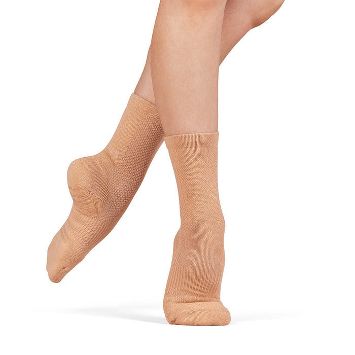 Blochsox Crew Length Dance Sock - Black or Tan