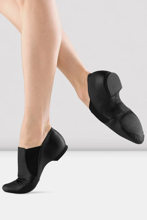 Bloch - Mens Leather Elasta Jazz Booties