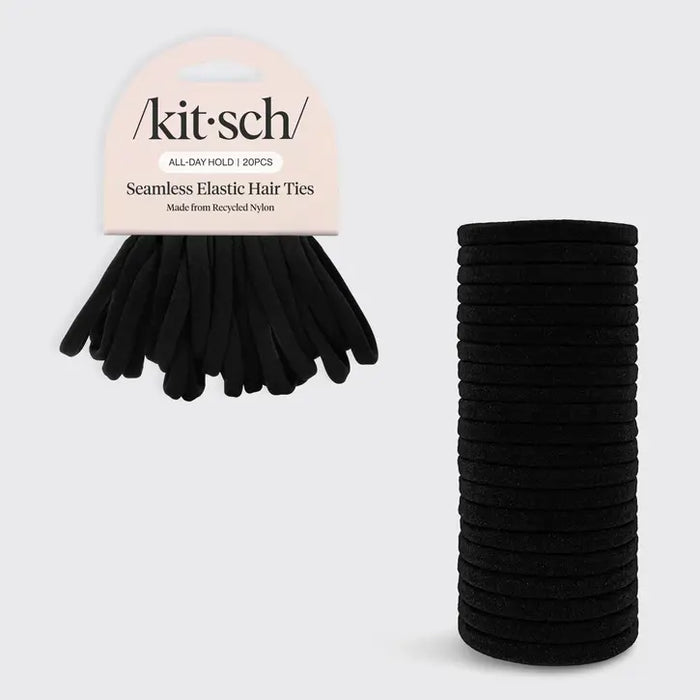 Kitsch - Eco-Friendly Nylon Elastics 20pc Set - Black