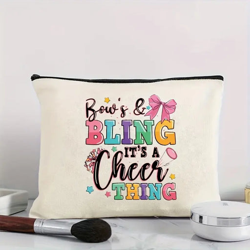 Bows and Bling It's a Cheer Thing Makeup Bag