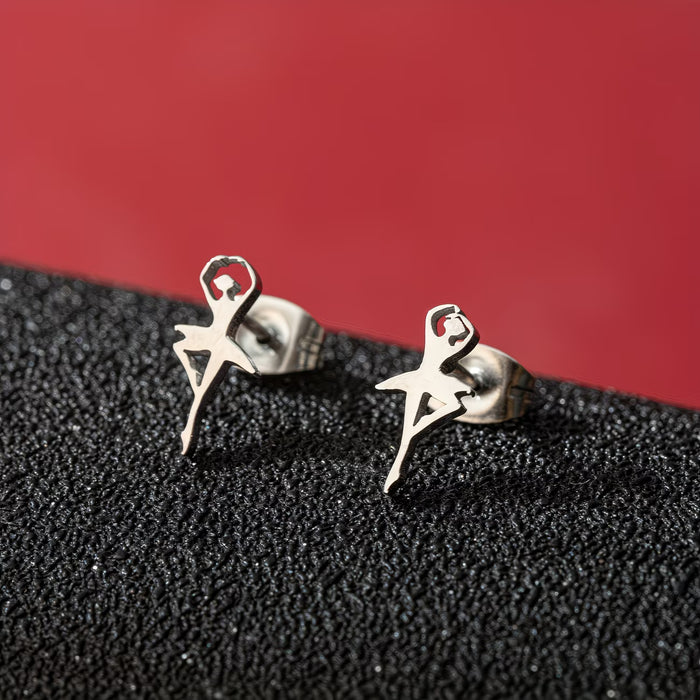 Ballerina Earrings - Steel color
