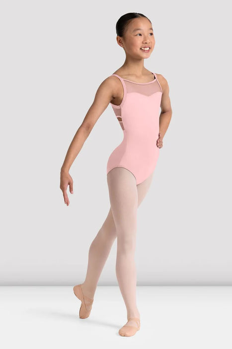Bloch - Girls Jazz Floral Cross Back Leotard - Candy Pink