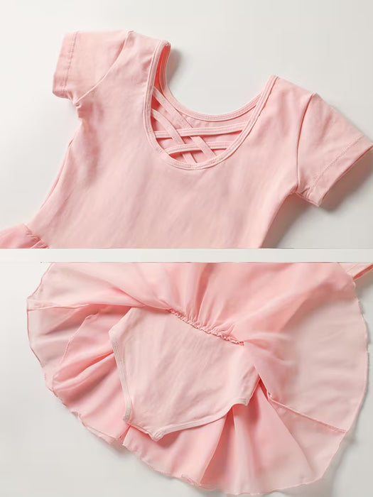 Girls Dance Dress with Criss Cross Straps on Back