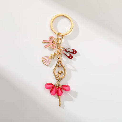Pink Ballerina Keyring