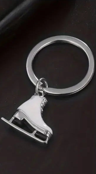 Skate Keyring - White