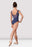 Bloch - Adult Lumina Floral Printed Front Detail Tank Leotard - Eclipse Blue