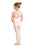 Danznmotion - Kids Gillian V-Neck Bow Print Leotard - Rose Quartz