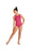 Danxnmotion - Child's Sheer Back V-Neck Tank Leotard - Berry