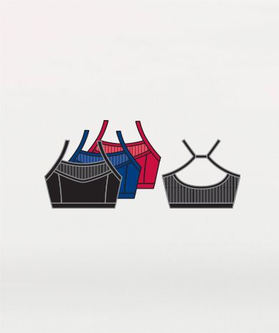 Body Wrappers - Adult Body wrappers Fine Mesh Stripe Camisole Bra