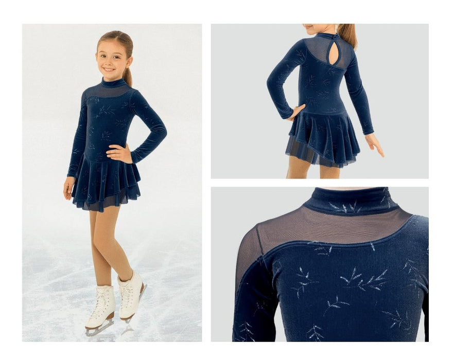 MONDOR - Child's Ivya Steel Blue Skating Dress - 12-14