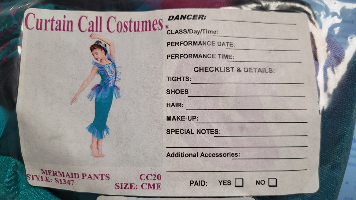 CURTAIN CALL - Child's Medium Mermaid Costume - NEW **