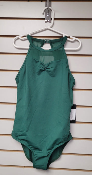 Lulli - Girls High Neck Dance Leotard Allison - Dark Green