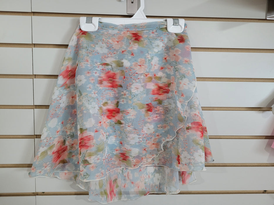 Adult Wrap Skirt - Blue Floral